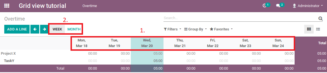 Grid view example