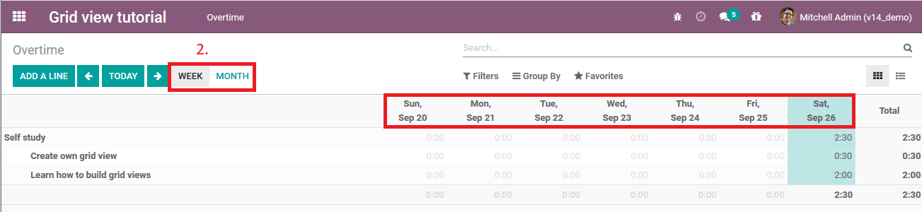 Grid view example